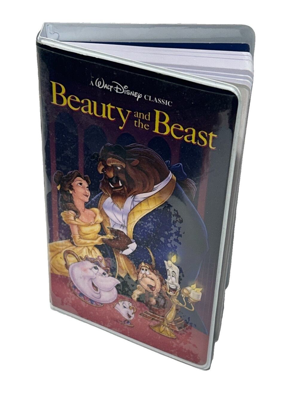 New Vintage Disney Parks VHS Style Notebook Journal Beauty And The Beast Unique